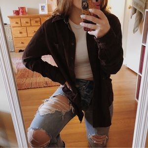 Brown Corduroy Eddie Bauer Button down jacket